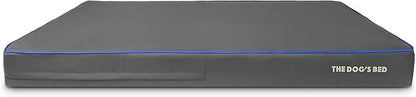The Dog’s Bed Orthopedic Memory Foam Dog Bed Mattress, Oxford Fabric, Grey with Dark Blue Trim, XXXL, 6-Inch