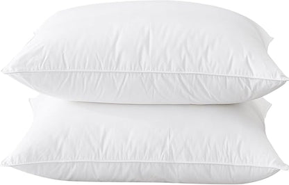 BHZ King Size Pillows Feather Down Set of 2 Hotel My King Pillows Bed Goose Pillow Luxury 2 Pack Pillow for Sleeping Side Sleepers Soft Support Gifts