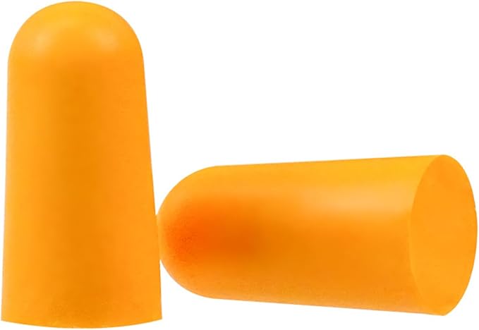 Fan Wu Soft Foam Earplugs 50 Pairs – 32dB Noise Reduction for Sleeping, Travel & Work | Slow Rebound Comfort Fit | Latex-Free Hearing Protection | Orange | Standard Size