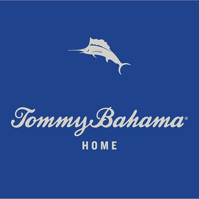 Tommy Bahama - Throw Pillow, Ideal for Bed or Couch, Striped Design, Cozy Home Essentials (Palmiers Dark Orange, 18" x 18")