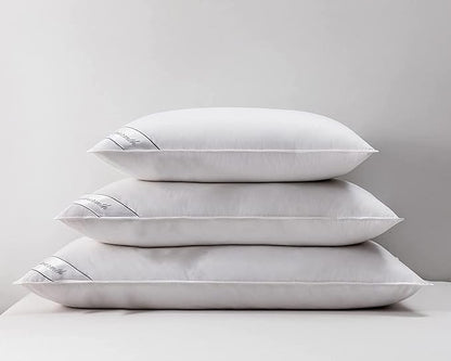 King Size Goose Down Feather Hotel Collection Bed Pillow for Sleeping for Back, Stomach or Side Sleepers King Size(20x36IN) White 1 Pack