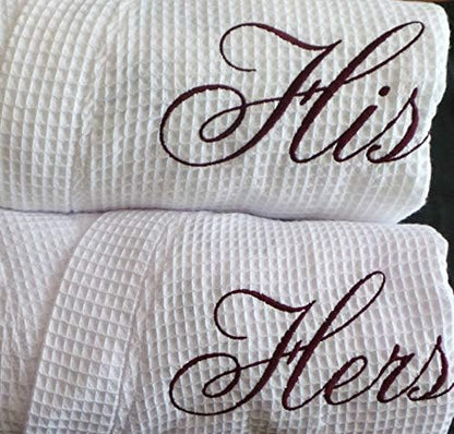 Luxurious Bathrobe for Women - Soft & Absorbent - Lightweigh & Comfort - Long & Kimono - Waffle & Cotton - Hotel/Spa Robe
