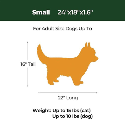 BALANCE Dog Crate Bed, Orthopedic Dog Bed Pad with Waterproof Liner, Washable Crate Foam Pet Mat for Large, Medium, Puppy Dogs Breeds, Powder Blue, 24"x18"x1.6"