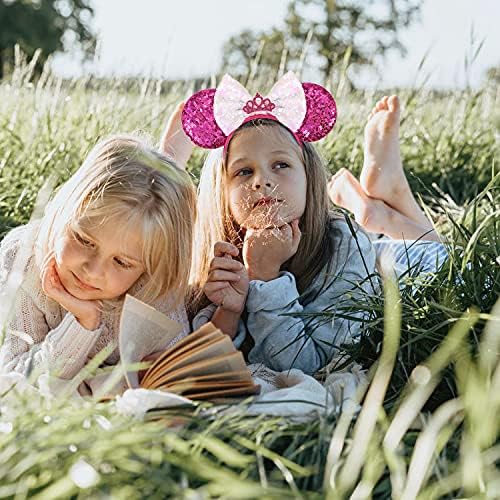 FANYITY Mouse Ears, Sequin Mouse Ears Headband for Girls Women Halloween Birthday Party (BD)