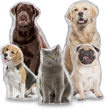 Custom Pet Pillow with Photo - Personalized Dog Cat Shaped Pillow - Personlized Pet Memorial Gifts for Loss of Dogs - Bereavement Gift for Dog Lover for Him or Her