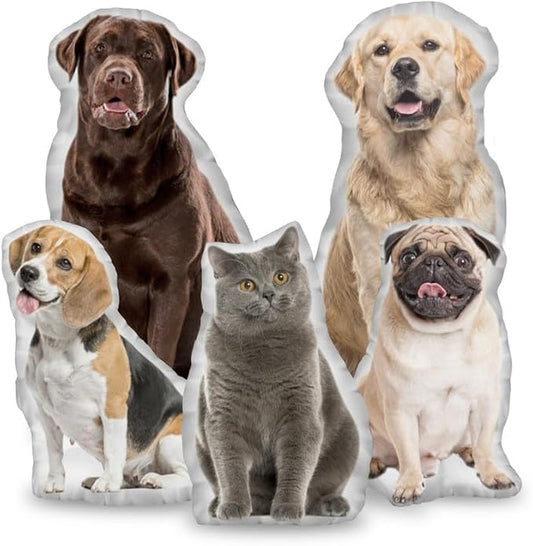 Custom Pet Pillow with Photo - Personalized Dog Cat Shaped Pillow - Personlized Pet Memorial Gifts for Loss of Dogs - Bereavement Gift for Dog Lover for Him or Her