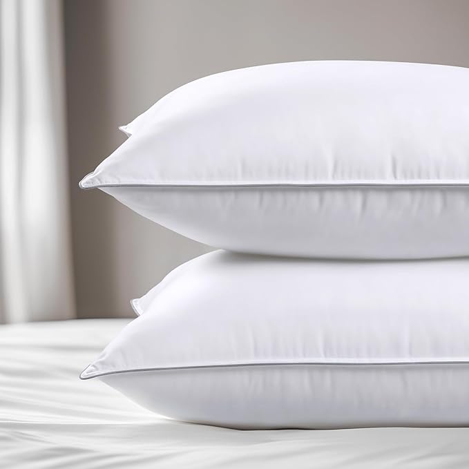 viewstar Bed Pillows King Sizes Set of 2, Hotel Quality Cooling Down Alternative Pillows for Side, Back, or Stomach Sleepers, Firm
