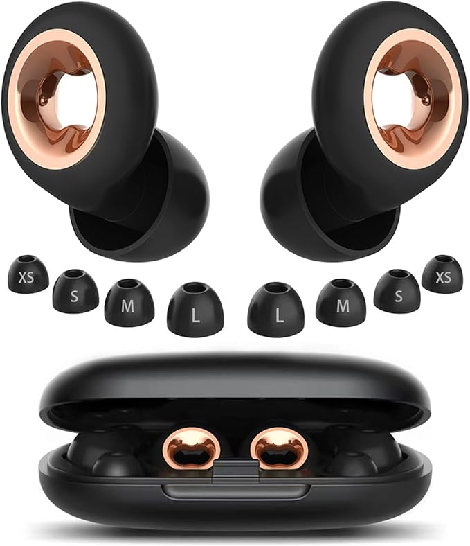 Sleeping Ear Plugs: 45DB Noise Cancelling Ultra-Comfy Reusable Ear Plug- Silicone Hearing Protection for Concerts & Travel & Snoring-Silicone Hearing Protection Earbuds with 8 Eartips