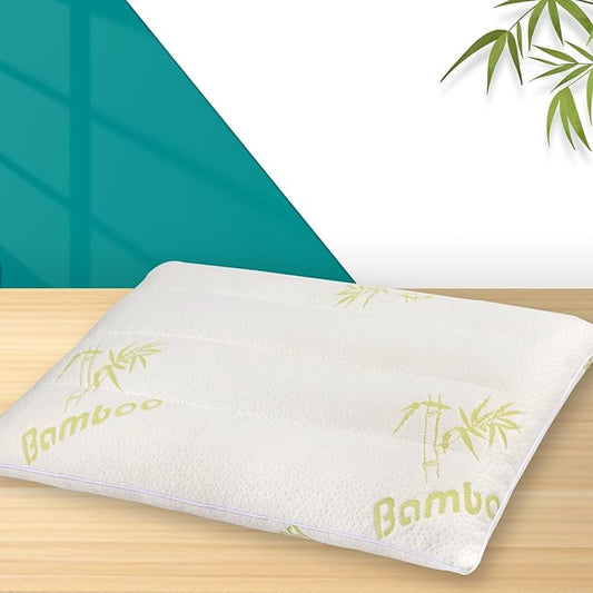 MINUPWELL Ultra Flat Small Pillow for Sleeping, 18x13 in Small Pillow for Travel 7D High Support 2.5 inch Height Ultra Thin Mini Pillows - Rayon Derived from Bamboo