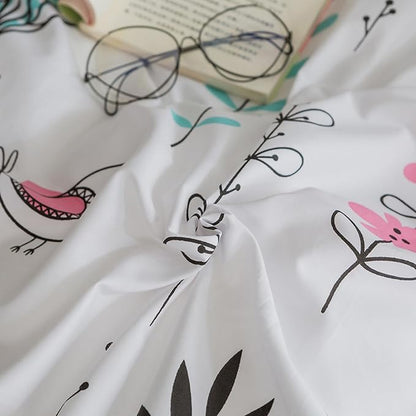 HighBuy Floral Comforter Set Twin XL for College Girl, Aesthetic Flowers Printed Bedding Set Soft Colorful Floral Comforter Set Coquette Cottagecore Bedding Comforter Fluffy with 2 Pillowcases