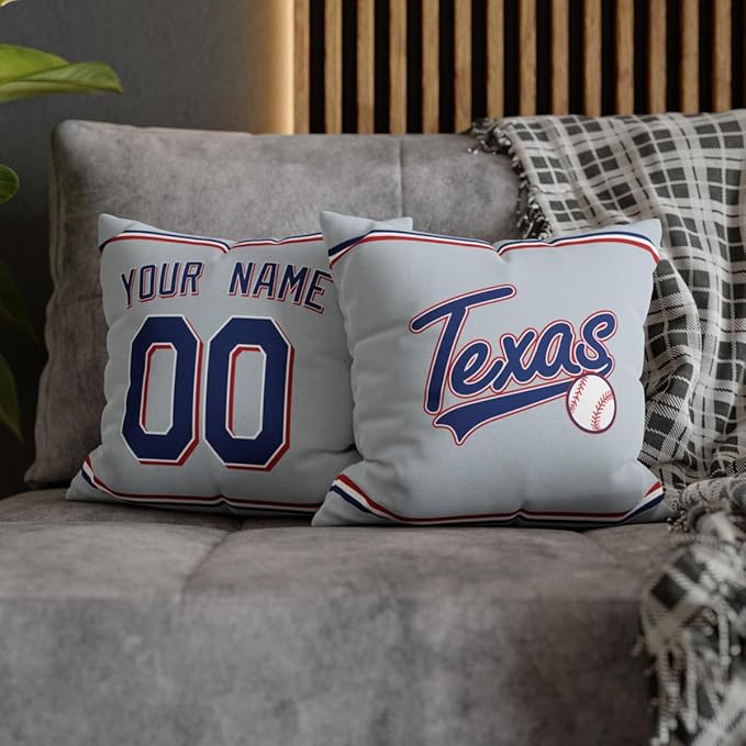 ANTKING Texas Throw Pillow Custom Name and Number for Men Women Boy Personalized Gift