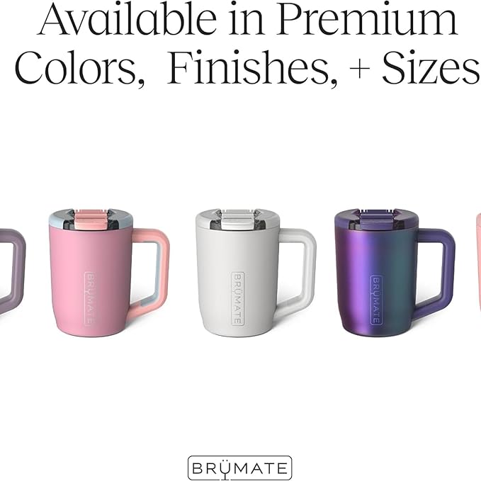 BrüMate Müv - 15oz 100% Leak Proof Insulated Coffee Mug with Handle & Lid - Stainless Steel Coffee Travel Mug - Double Walled Coffee Cup (Violet Crush)