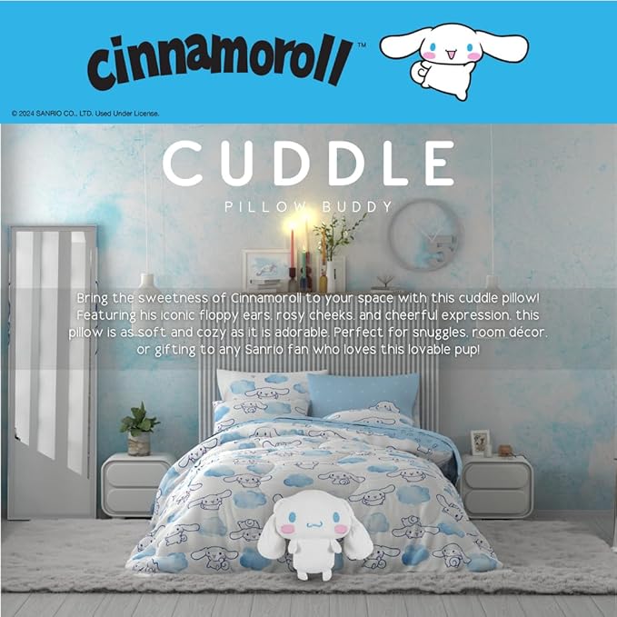 Collectibles Cinnamoroll Bedding Super Soft Cozy Decorative Cuddle Pillow, (Officially Licensed Product) By Franco