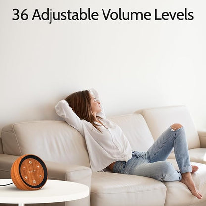 White Noise Sound Machine with 32 Calming Sounds 32 Volume Levels Pink Brown Noise Machine for Baby Kid Adult with 4 Timer Plug-in Noise Canceling Machine for Travel Office Privacy