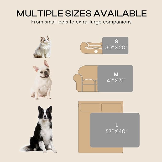 Luciphia Premium Soft Dog Blanket for Small Medium Large Dogs Washable 300GSM Fluffy Warm Fleece Puppy Cat Paw Print Pet Flannel Pcs2 Grey Paw M(30"x20")