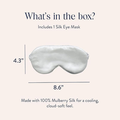 Brooklinen Silk Eye Mask for Sleeping – Ivory, 100% Mulberry Silk Sleep Mask with Soft Elastic Strap, Machine Washable, Breathable & Cool-to-The-Touch – Ideal for Sleeping & Traveling