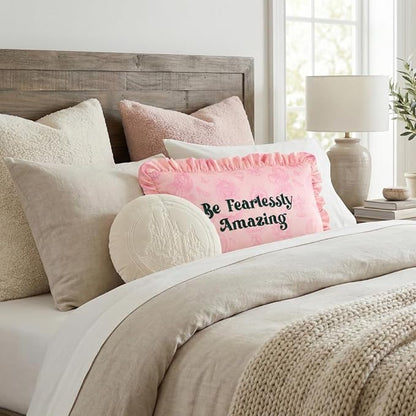 Wicked: for Good Bedding Rectangle Throw Pillow, Pink, 16 in x 16 in, (Officially Licensed Product) by Franco Collectibles