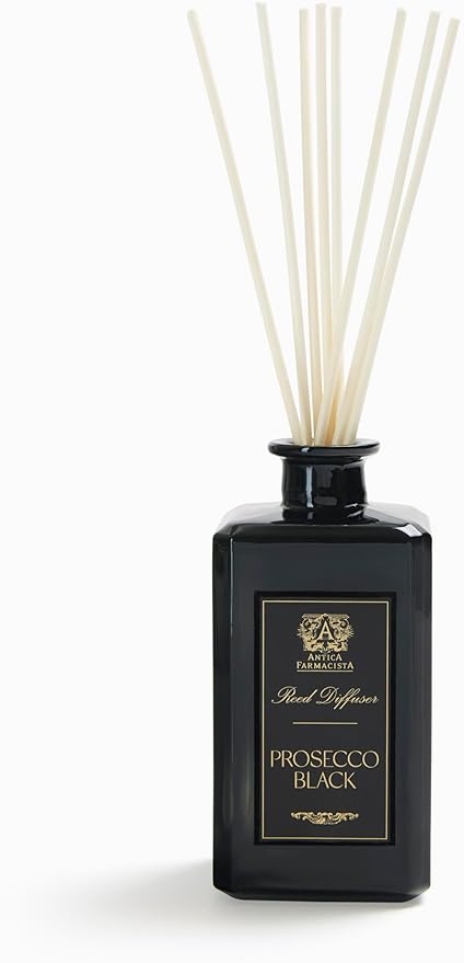 Antica Farmacista Home Ambiance Diffuser - Long-Lasting Reed Scent Diffuser - Luxury Room Freshener Gift - Prosecco Black, 10.8 fl oz