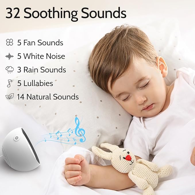 Sleep Sound Machine White Noise Machine with 32 Calming Sounds 36 Volume Levels Pink Brown Noise Machine for Baby Kid Adult with 4 Timer Noise Canceling Machine for Office Privacy
