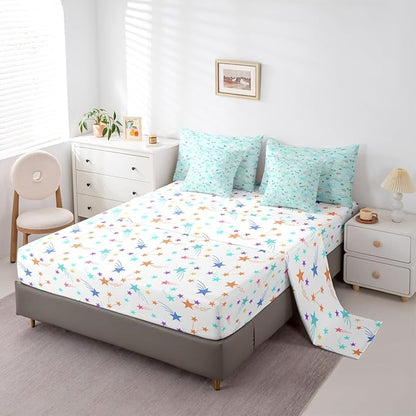 Feelyou Butterfly Dragonfly 7 Piece Bedding Set Mint Green Comforter Set with Sheets for Kids Boys Girls Flowers and Plants Bed in a Bag Nature Plants Bed Set Soft Lightweight