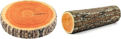 Natural Wood Design Tree Trunk Log Cushion Soft Chair Cushion Pillows Gift Home Sofa Cushion (style1)