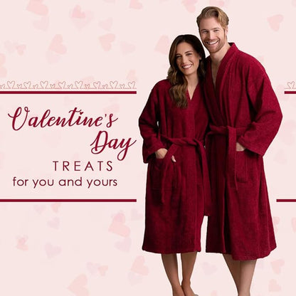 Soft Touch Linen Women's Robe Terry Cotton Cloth- Kimono Style- Thick, Breathable & Comfortable- Lightweight & Absorbent
