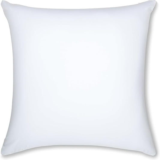 PILLOWY 24" x 24" Throw Pillow - White: 1 PCS Luxurious Premium Microbead Pillow with 85/15 Nylon/Spandex Fabric. Forever Fluffy, Outstanding Beauty & Support. Silky, Soft & Beyond Comfortable