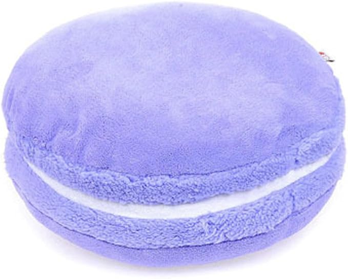 ChezMax Macaron Pillow Plush Back Bolster Cushion Microbead Throw Pillow Case Round Seat Cushion Home Decor Pillow for Sofa Bedroom Office Dormitory Car 14.5" Lavender Purple