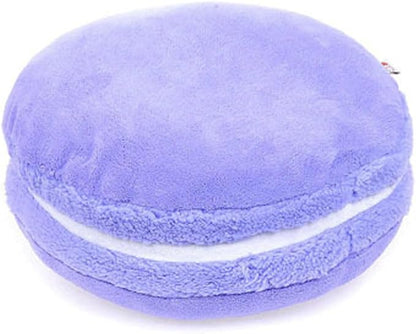 ChezMax Macaron Pillow Plush Back Bolster Cushion Microbead Throw Pillow Case Round Seat Cushion Home Decor Pillow for Sofa Bedroom Office Dormitory Car 14.5" Lavender Purple