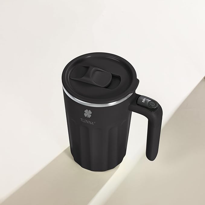 Drink Stirrer,Self Stirring Mug,Self Stirring Coffee Mug,Suitable for Coffee, Milk, Cocoa and Other Beverages (Black)
