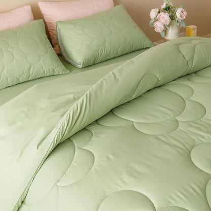 karever Sage Flower Comforter California King Green Sunflower Print Bed Cal King Comforter Set 3 PCs Green Floral Comforter Set for Women Girls Bedroom Decor All Season Hotel Quality Comforter
