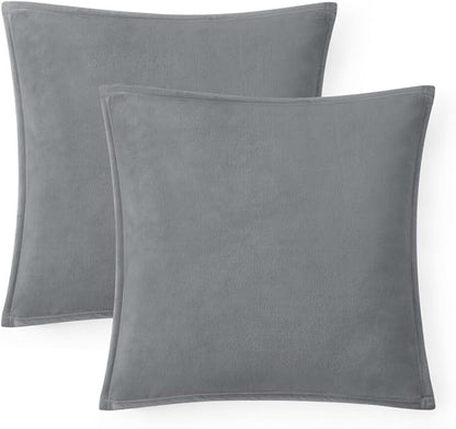 UGG Coco 2-Pack Decorative Pillows - Soft & Plush Throw Pillow Inserts with Throw Pillow Covers - Perfect for Sofa, Bed, Living Room Decor or Home Decor, 20" x 20", Seal Gray