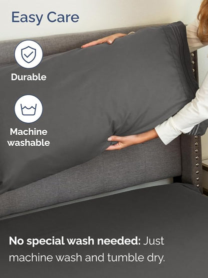 Extra Deep Twin XL Sheet Set - 4 Piece Breathable and Cooling Sheets - Hotel Luxury Bedding for Women, Men, Kids & Teens - Easy Secure Fit - Soft, Wrinkle Free & Comfy - Extra Deep Pockets - Charcoal