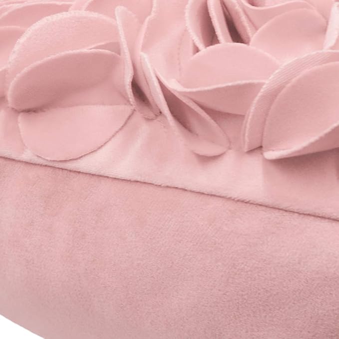 JWH Valentine's Day Throw Pillow Covers Decorative Flower Accent Pillow Cases Heart Shaped Cushion for Couch Living Room Bed Chair 14 x 16 Inches Bright Pink
