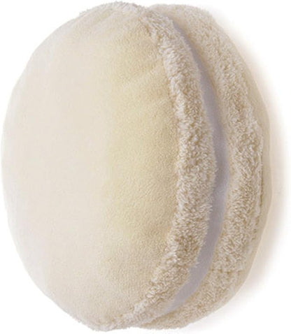 ChezMax Macaron Pillow Plush Back Bolster Cushion Microbead Throw Pillow Case Round Seat Cushion Home Decor Pillow for Sofa Bedroom Office Dormitory Car 14.5" Shiroi Koibito
