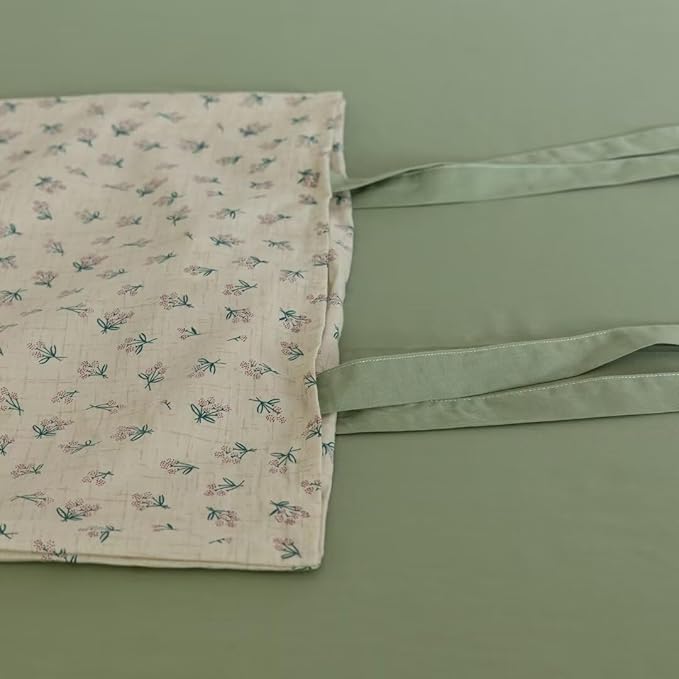 MKXI White and Pink Comforter Set - Queen Size with Flowers, Floral Print, Textured Garden Comforter
