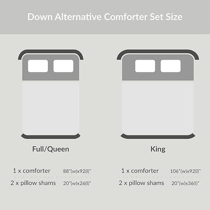 Hyde Lane Farmhouse Bedding Comforter Sets King, Ivory Boho Bed Set,Cotton Top with Modern Neutral Style Clipped Jacquard Stripes, 3-Pieces Including Matching Pillow Shams (104x90 Inches)