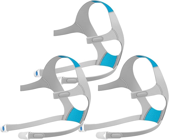 CPAP Headgear AirFit/AirTouch F20-3 Packs Replacement Headgear for ResMed Full Face Mask - Include CPAP Accessories Supplies Straps Magnetic Clips(Large)