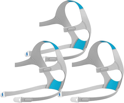 CPAP Headgear AirFit/AirTouch F20-3 Packs Replacement Headgear for ResMed Full Face Mask - Include CPAP Accessories Supplies Straps Magnetic Clips(Large)