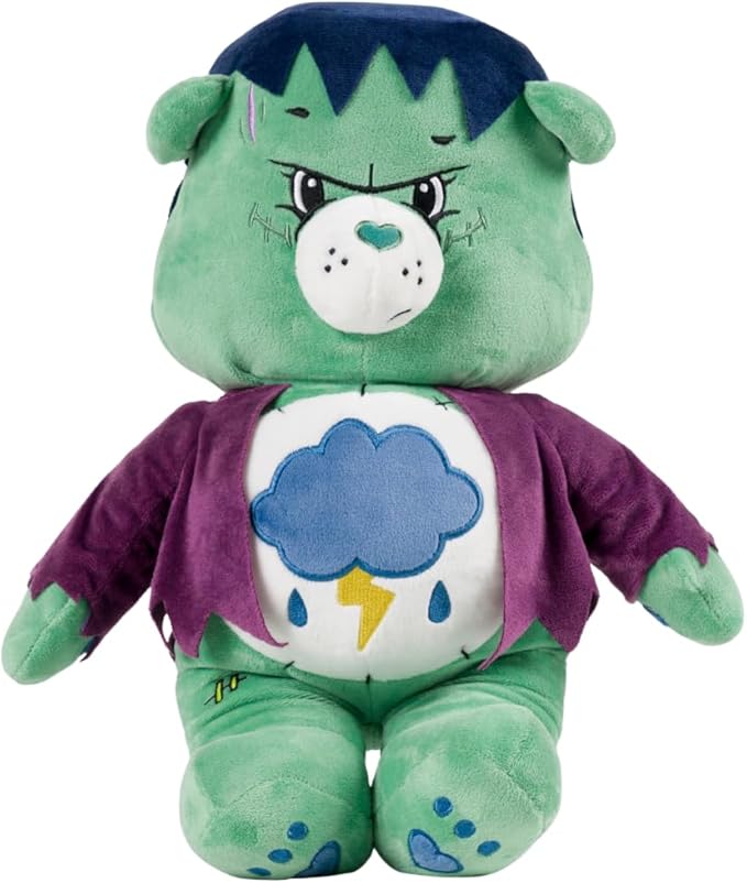 Care Bears x Universal Monsters Grumpy Bear Frankenstein Monsters Halloween Bedding Super Soft Cozy Decorative Cuddle Pillow, (Officially Licensed Product) by Franco Collectibles