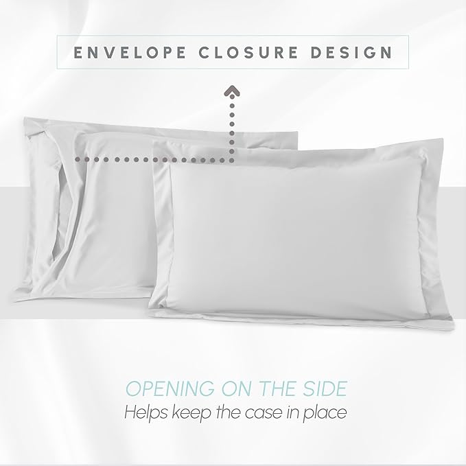 Elegant Comfort 3-Piece Box Stitched Down Alternative Comforter with Shams - Ultra Soft for All Season Duvet Insert with Corner Tabs, Plush Cozy 3PC Comforter Set, Oversize King, White