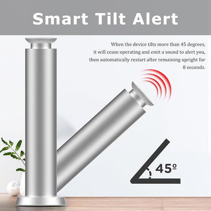 Wirless Rechargeable Waterless Scent Diffuser Kit, Includes 5 Premium Oils, 2000 Sq.Ft Coverage,Hotel Scent Diffuser for Home, Studio, Cordless Essential Oil Diffuser Large Room, APP Control - Silver