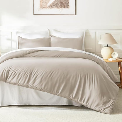 Litanika Twin XL Comforter Set Oatmeal - 2 Pieces Extra Long Bed Set for College Dorm, All Season Bedding Set for Girls and Boys