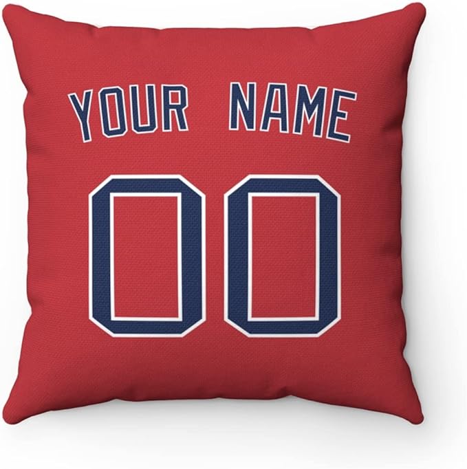 Throw Pillow Boston Personalized Custom Any Name and Number for Men Women Boy Gift