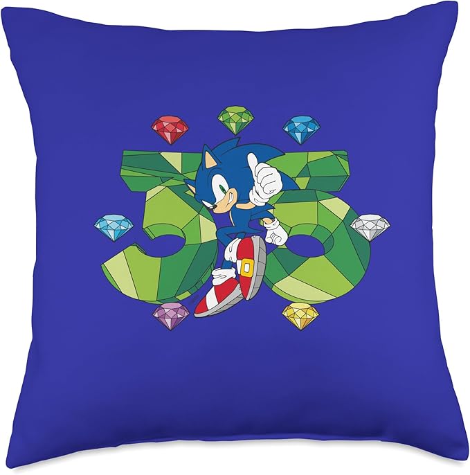 Sonic The Hedgehog: 35th Anniversary Key Visual Throw Pillow