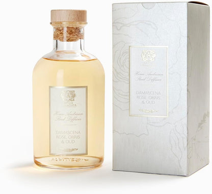 Antica Farmacista Home Ambiance Diffuser - Long-Lasting Reed Scent Diffuser - Luxury Room Freshener Gift - Damascena Rose, Orris & Oud, 16.9 fl oz