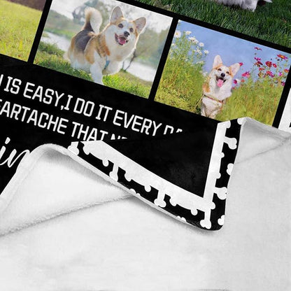 D-Story Pet Memorial Gifts - Dog Memorial Blanket Personalized with Photo - Pets Remembrance Sympathy Gift for Who Loss of Dog - Custom Dogs Passed Away Ornament with Picture Blankets
