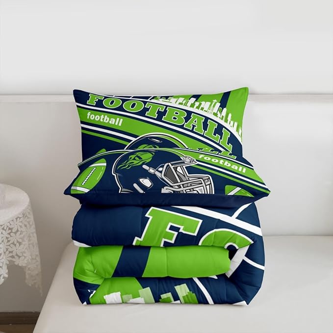Feelyou Football Bedding Set Boys Girls Queen Size Rugby Sports Comforter Set Sports Themed Women Men Football City Duvet Quilt Bedroom Decor