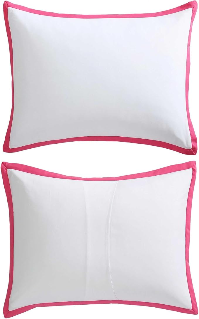 Betsey Johnson - Comforter Set, Soft Bedding with Matching Shams, Bonus Throw Included, Chic Solid Room Decor (Signature Hotel Pink, King)