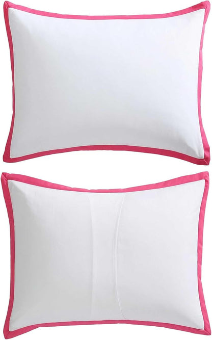 Betsey Johnson - Comforter Set, Soft Bedding with Matching Shams, Bonus Throw Included, Chic Solid Room Decor (Signature Hotel Pink, King)